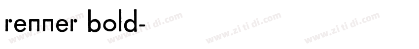 renner bold字体转换
